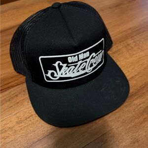 Old Man Skate Crew Black Trucker Hat